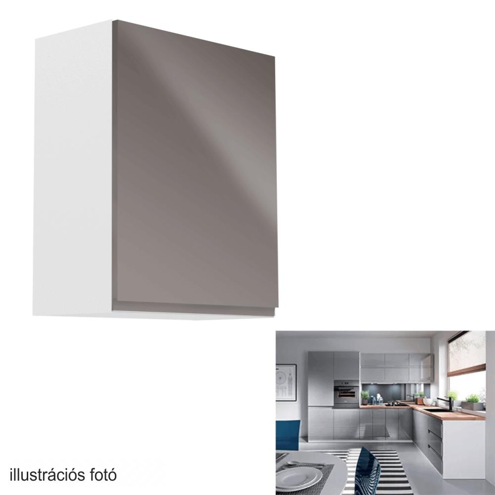 AURORA szürke mdf egyajtós felső konyhaszekrény jobbos 60cm