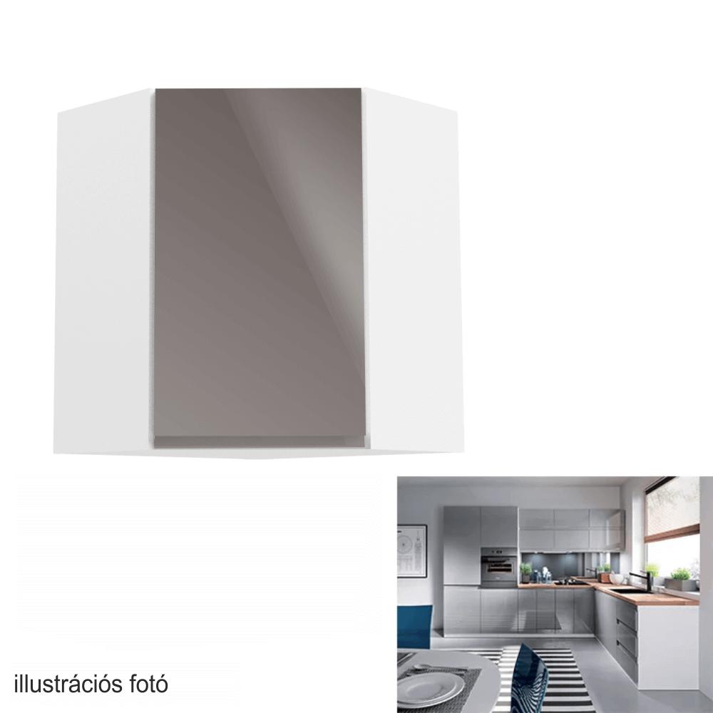 AURORA szürke mdf felső konyhaszekrény jobbos 60cm