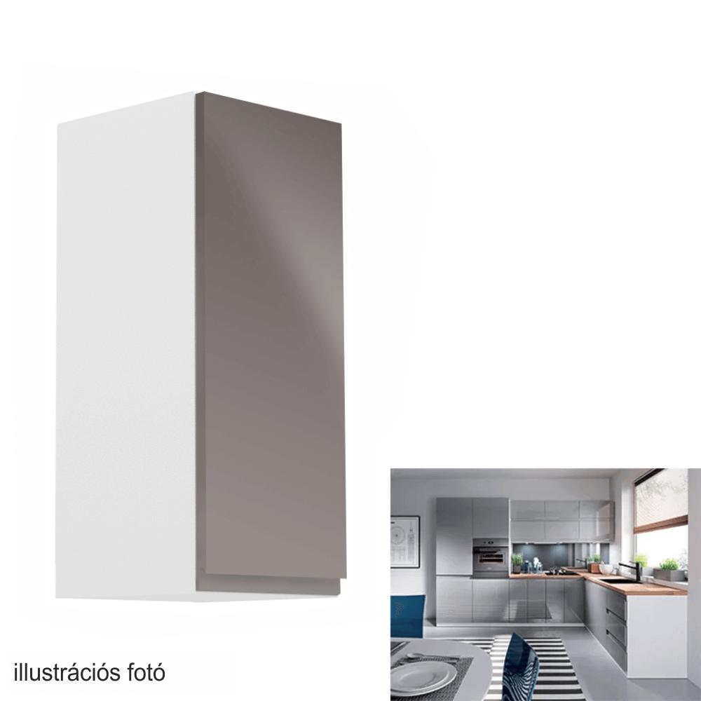 AURORA szürke mdf felső konyhaszekrény jobbos 30cm