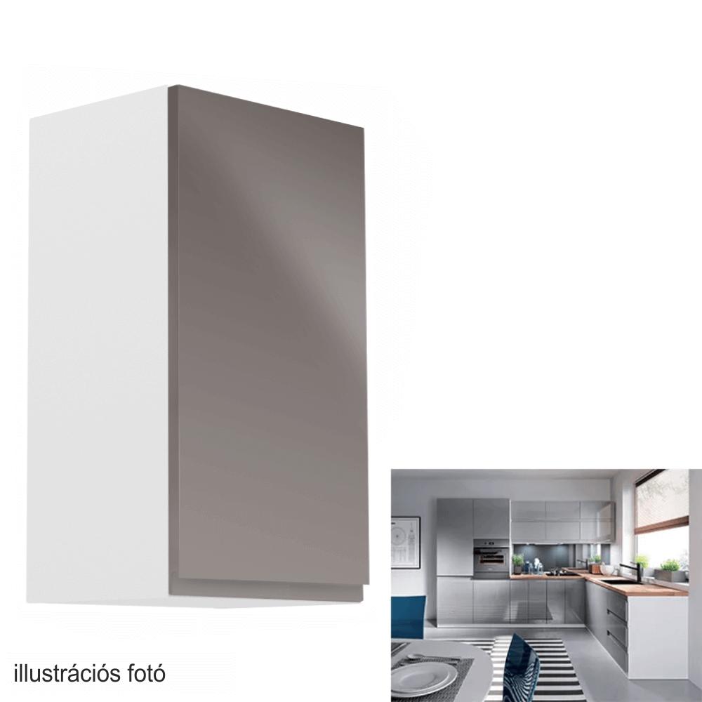 AURORA szürke mdf felső konyhaszekrény jobbos 40cm