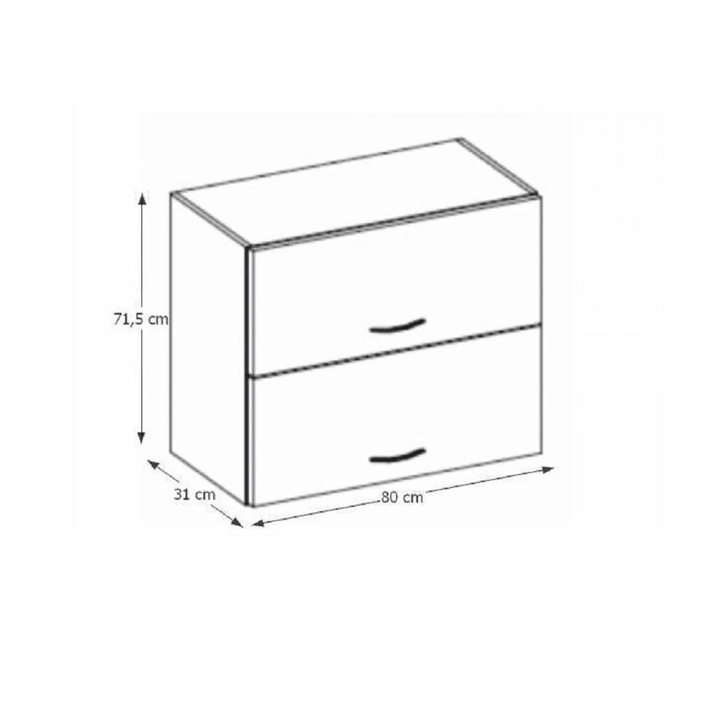 PRADO bézs mdf felső konyhaszekrény 80cm