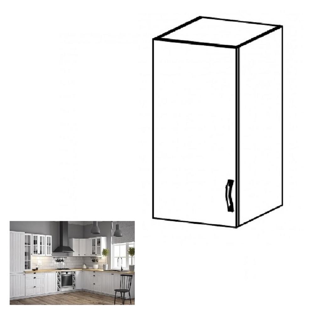 PROVANCE fehér mdf felső konyhaszekrény balos 40cm