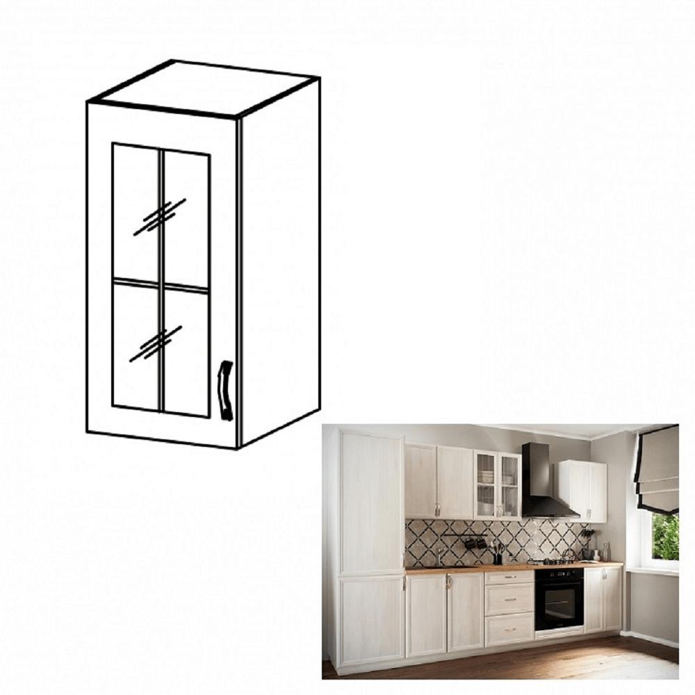 SICILIA B fehér mdf felső konyhaszekrény balos 40cm