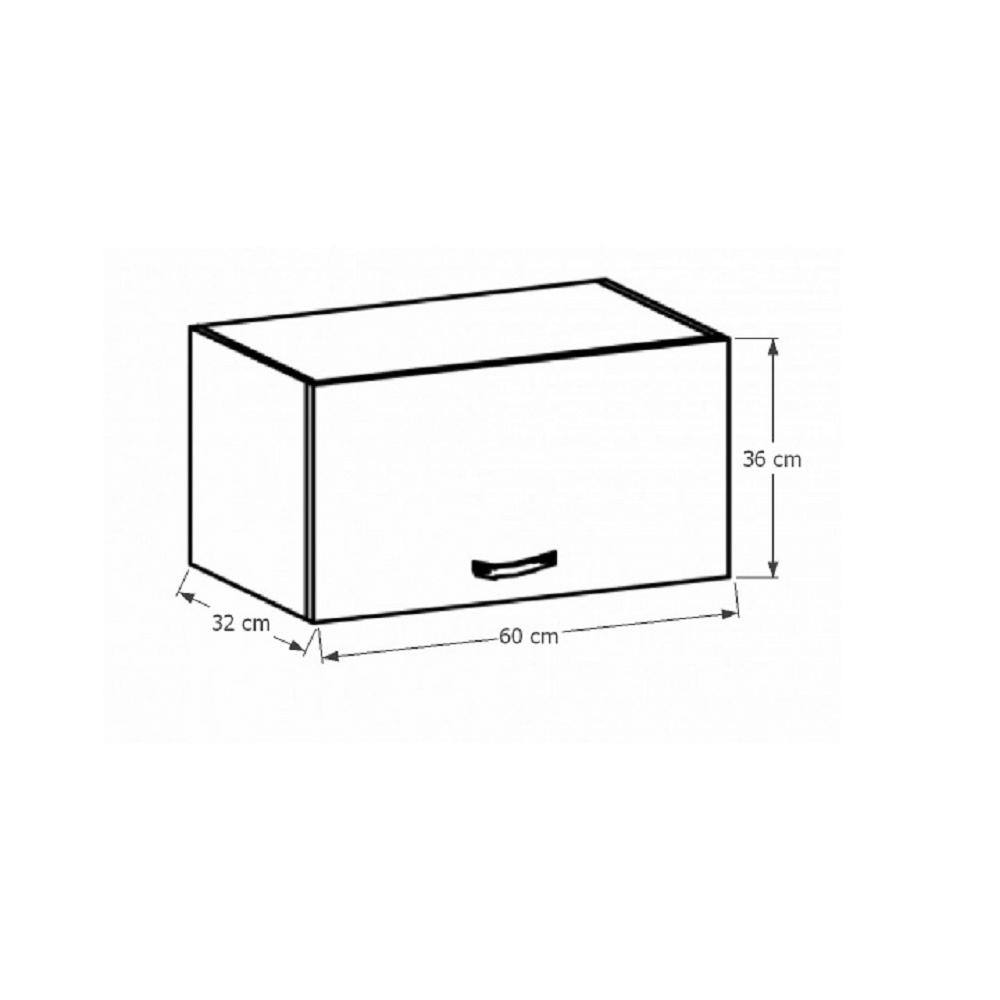 SICILIA C fehér mdf felső konyhaszekrény 60cm