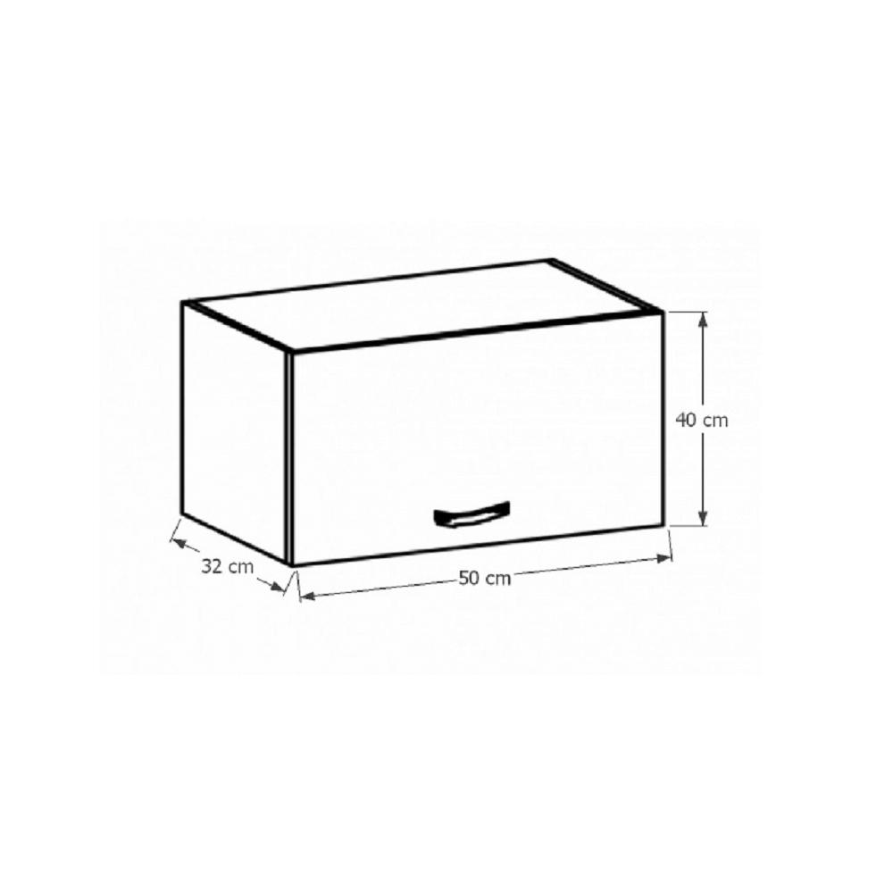 SICILIA barna mdf felső konyhaszekrény 50cm