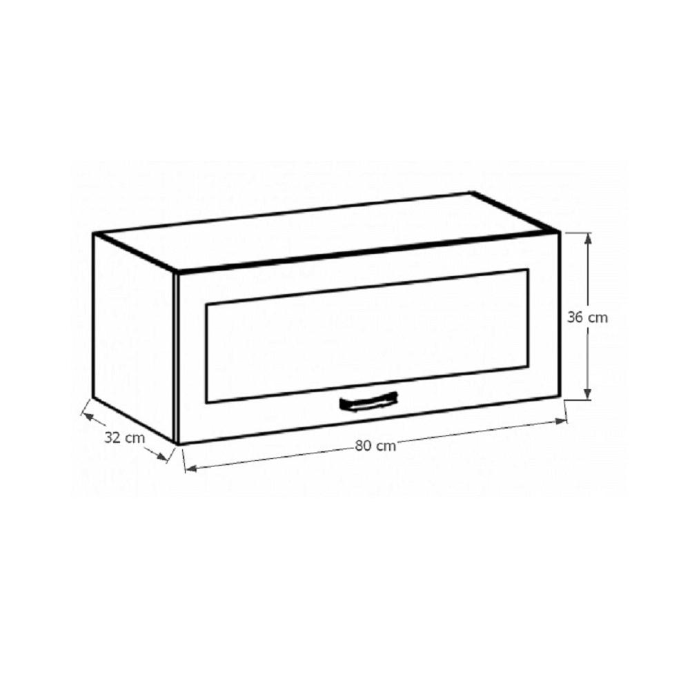 SICILIA E barna mdf felső konyhaszekrény 80cm