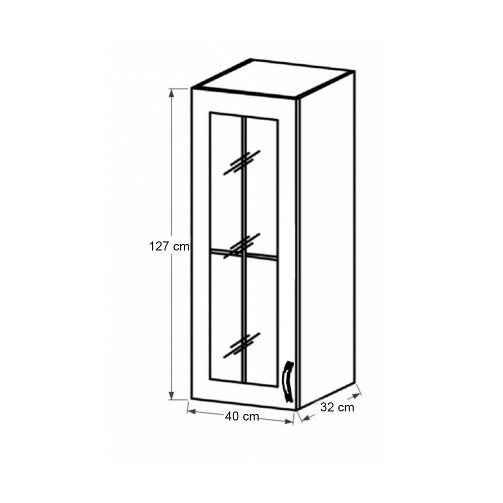 ROYAL fehér mdf felső konyhaszekrény 40cm