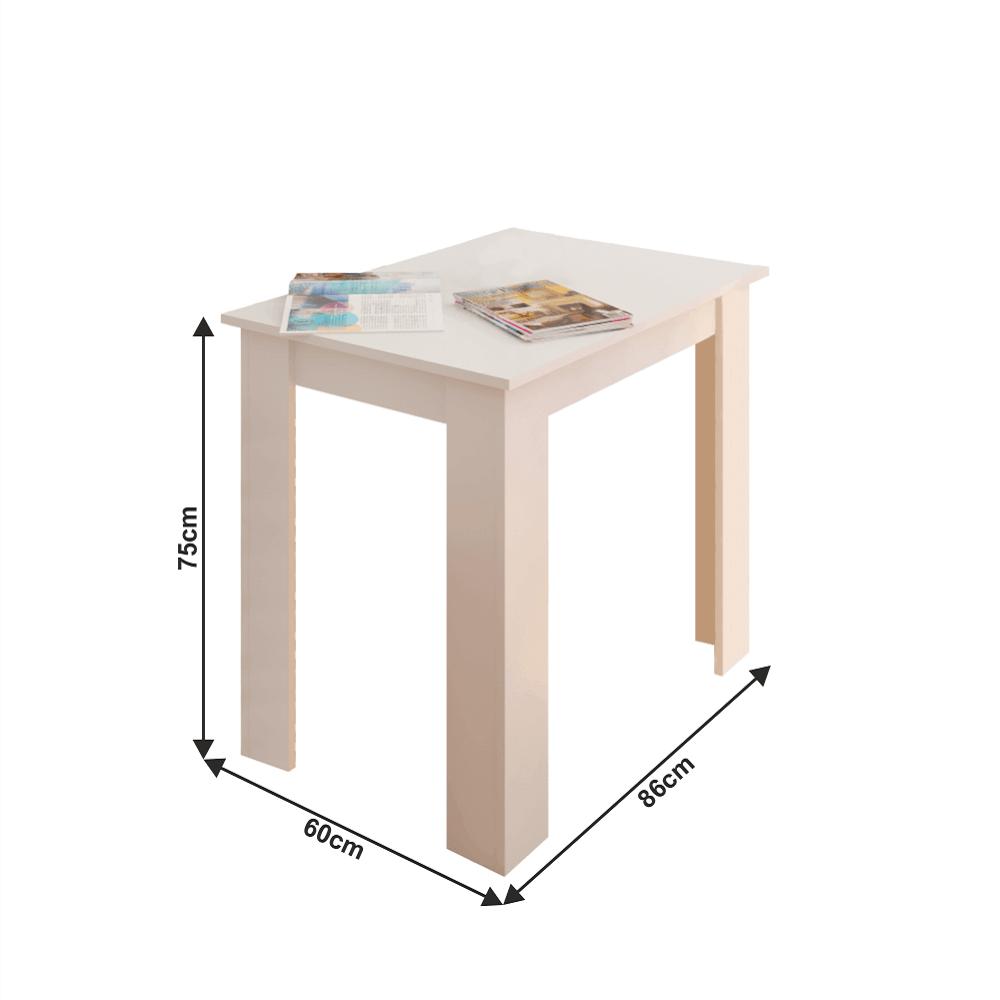 TARINIO fehér mdf étkezőasztal 86cm