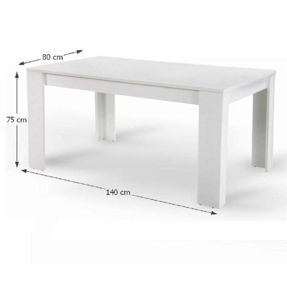 TOMY fehér mdf étkezőasztal 140 cm