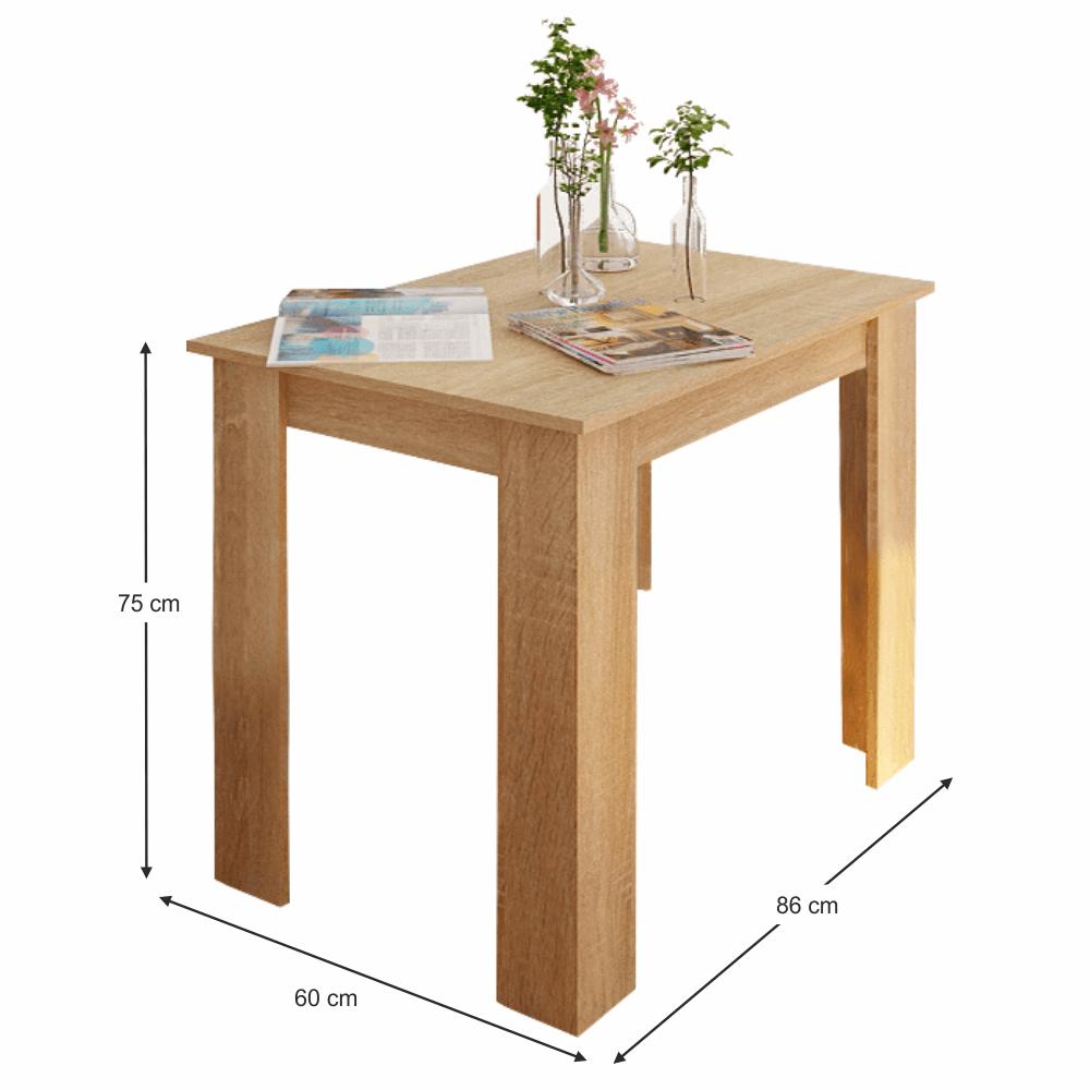 TARINIO barna mdf étkezőasztal 86cm