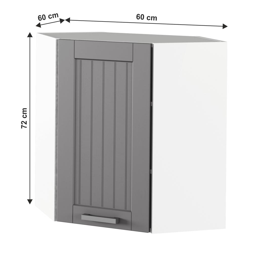 JULIA sötétszürke mdf felső konyhaszekrény 60cm