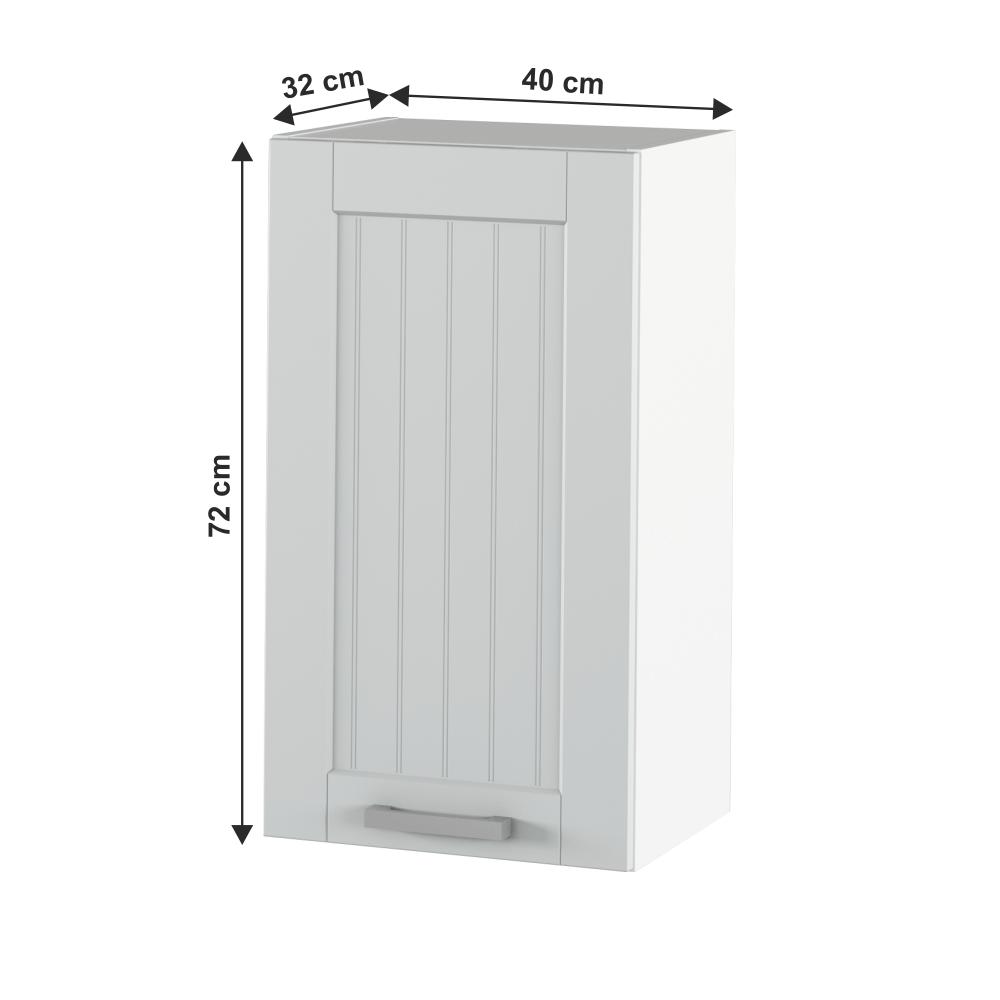 JULIA szürke mdf felső konyhaszekrény 40cm