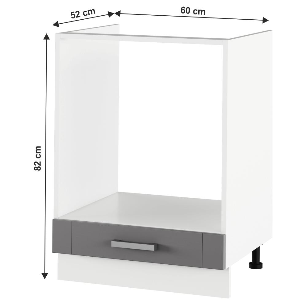 JULIA sötétszürke mdf alsó konyhaszekrény 60cm