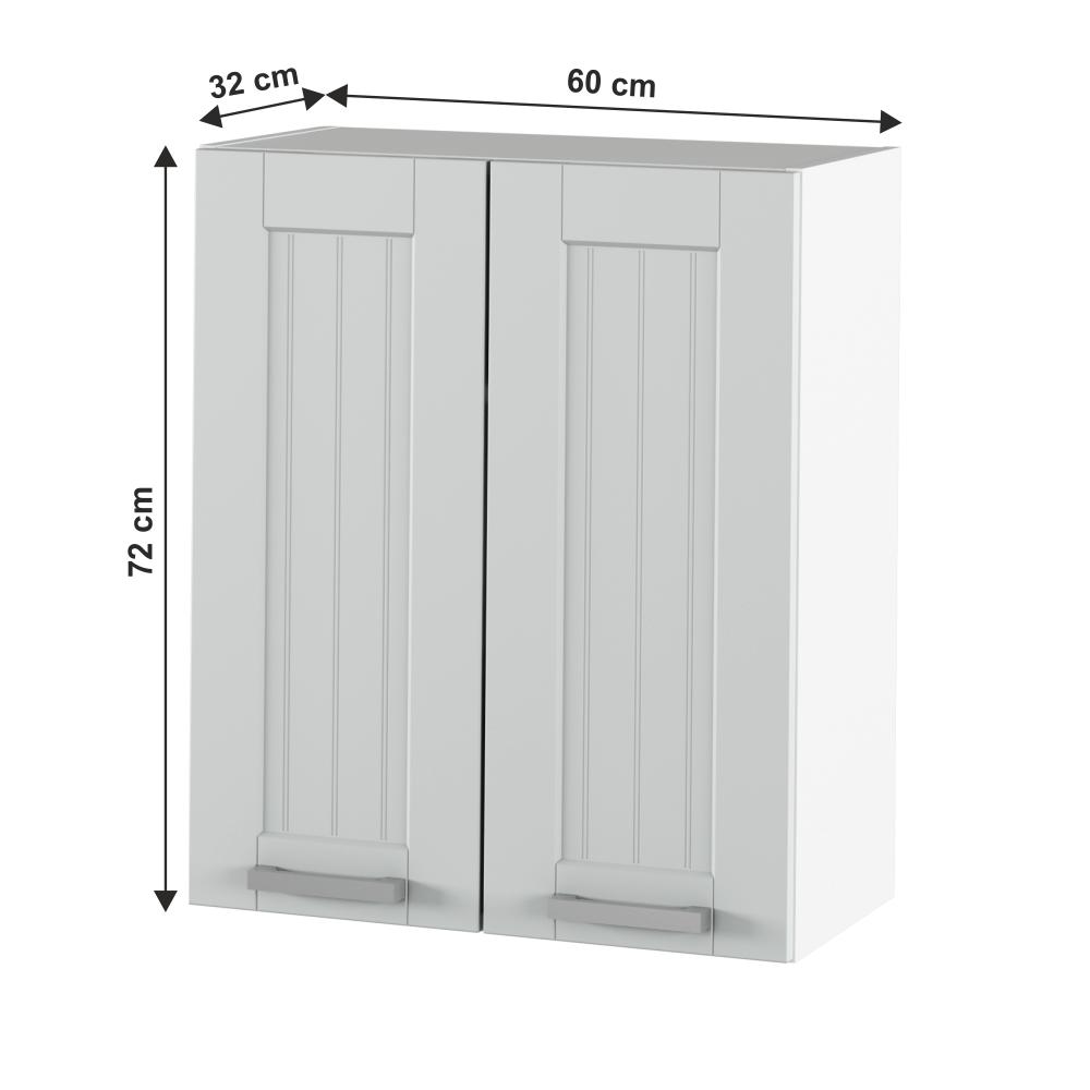 JULIA szürke mdf kétajtós felső konyhaszekrény 60cm