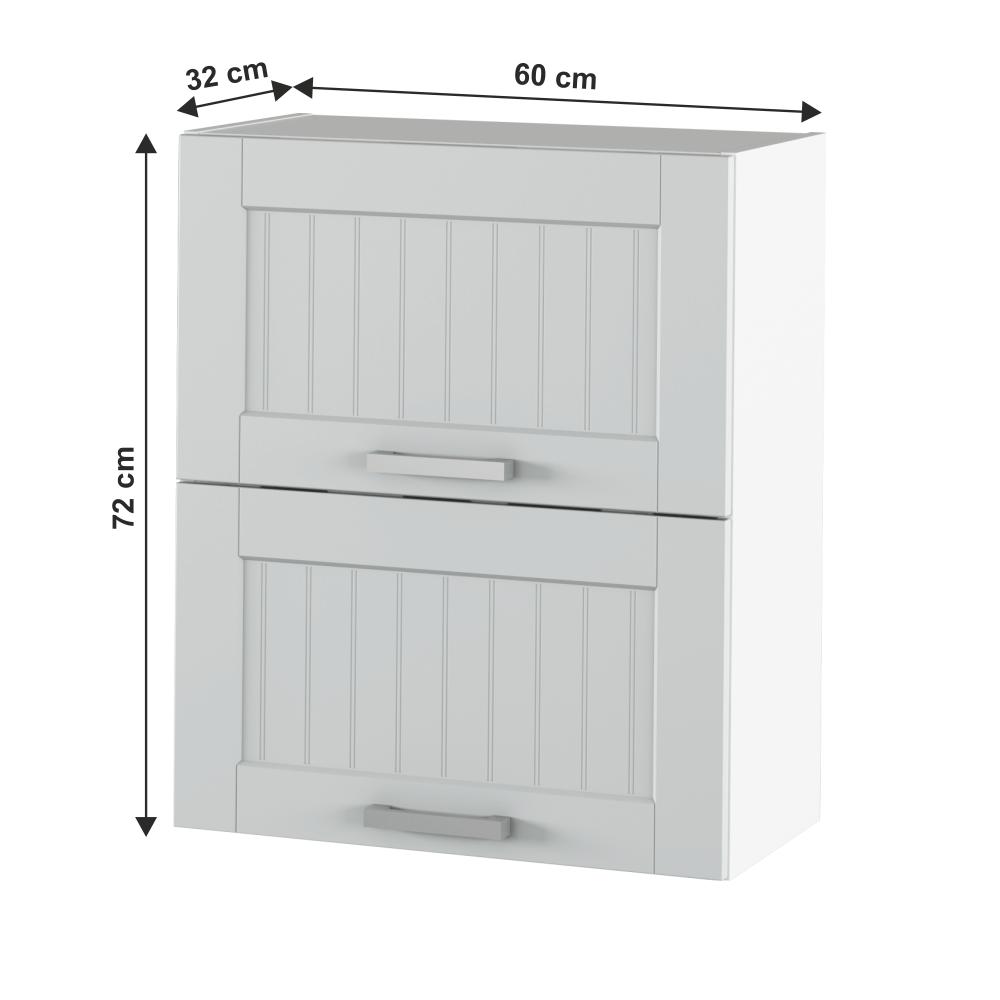 JULIA B szürke mdf kétajtós felső konyhaszekrény 60cm