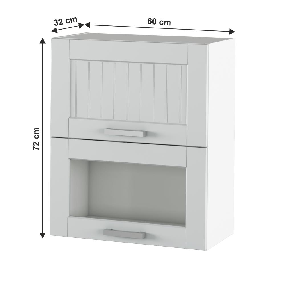 JULIA C szürke mdf kétajtós felső konyhaszekrény 60cm