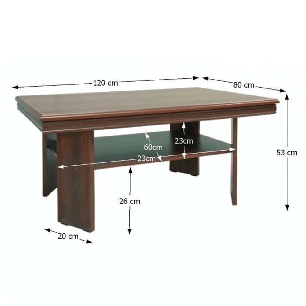 KORA barna mdf dohányzóasztal 120cm