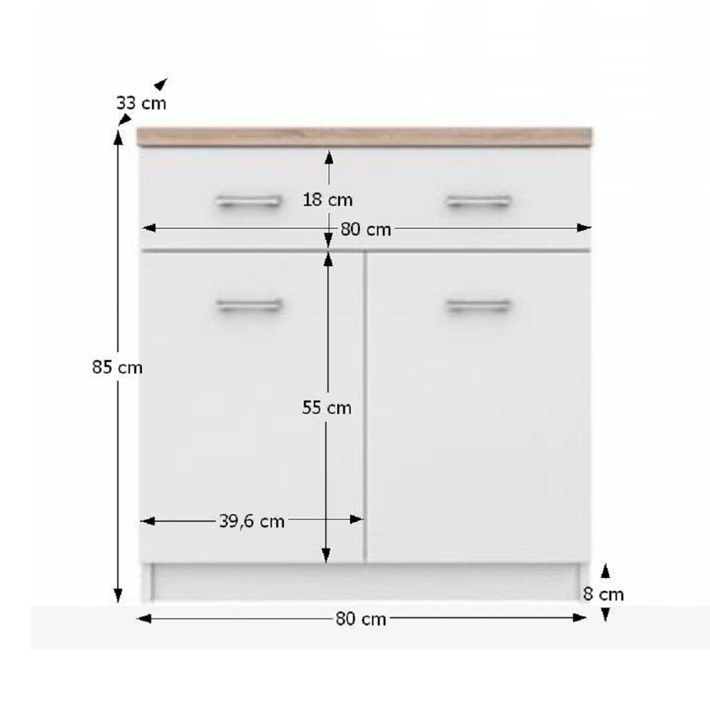 TOPTY V fehér mdf komód