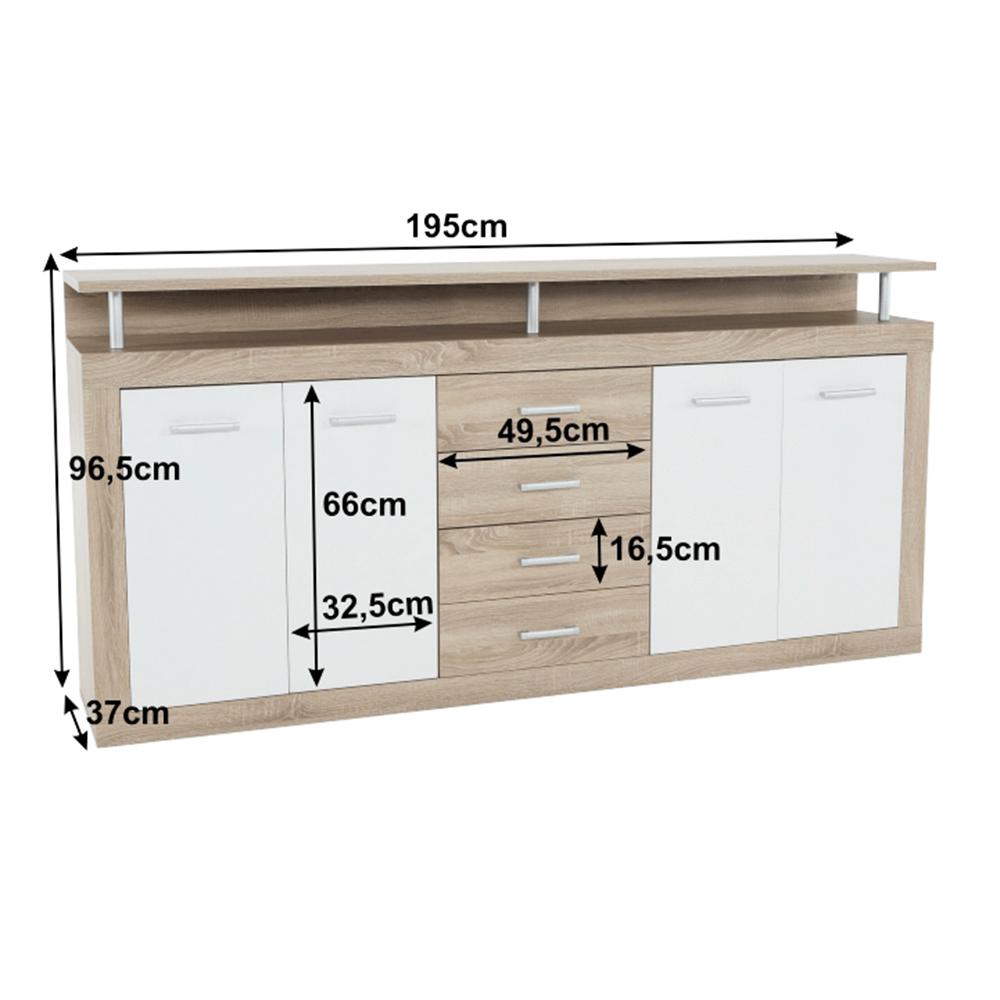 JUNO fehér mdf komód