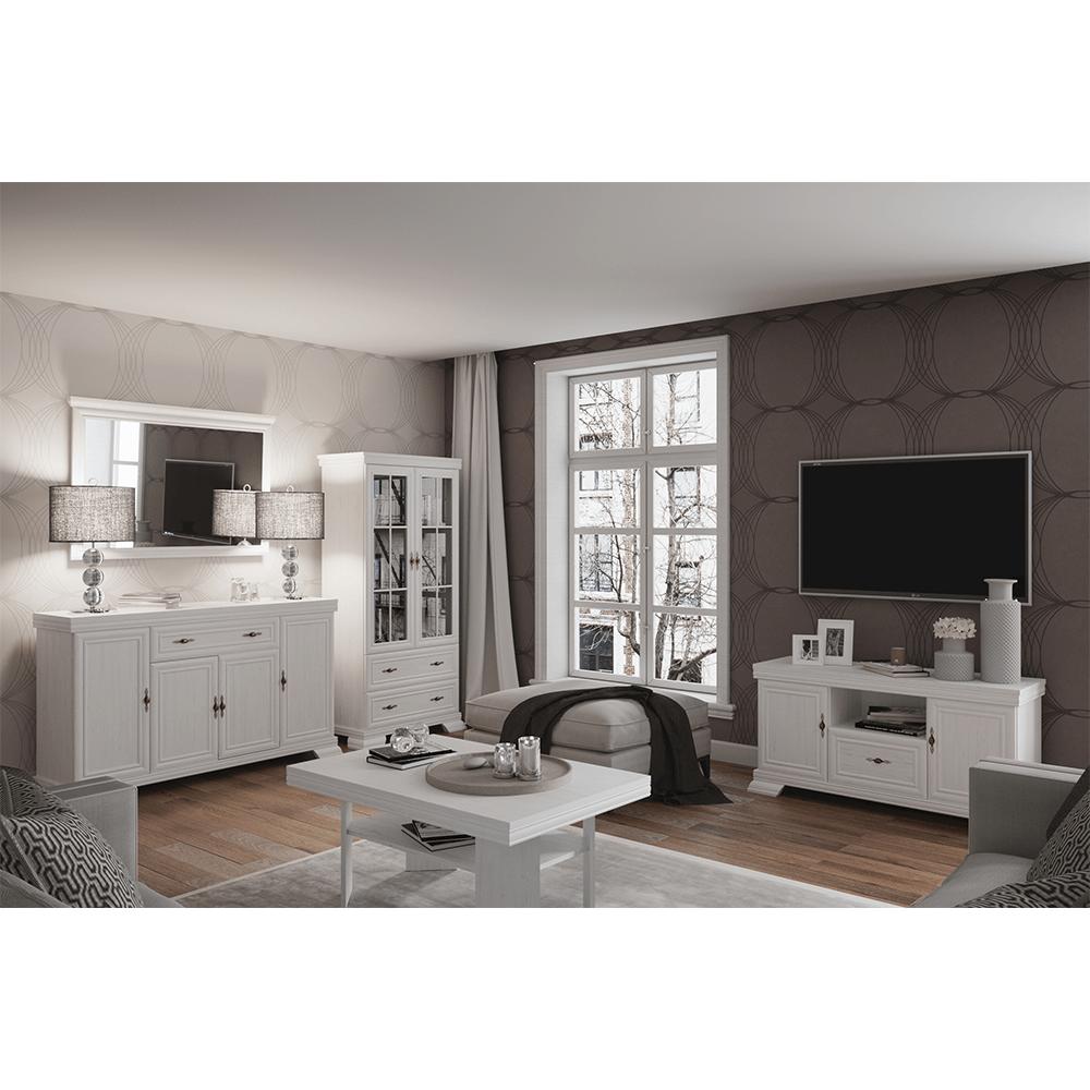 KORA törtfehér mdf dohányzóasztal 125cm