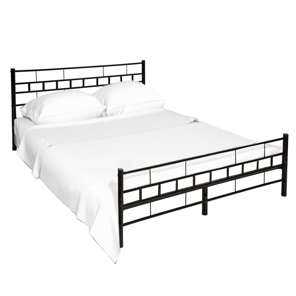 TAJGI fekete fém ágy 160x200cm