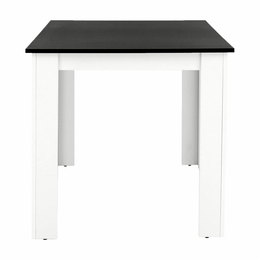 KRAZ fehér és fekete mdf étkezőasztal 120cm