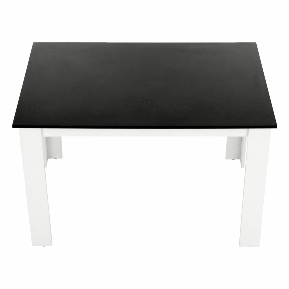 KRAZ fehér és fekete mdf étkezőasztal 120cm