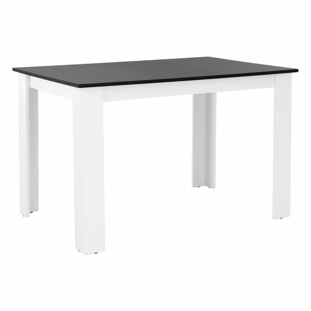 KRAZ fehér és fekete mdf étkezőasztal 120cm