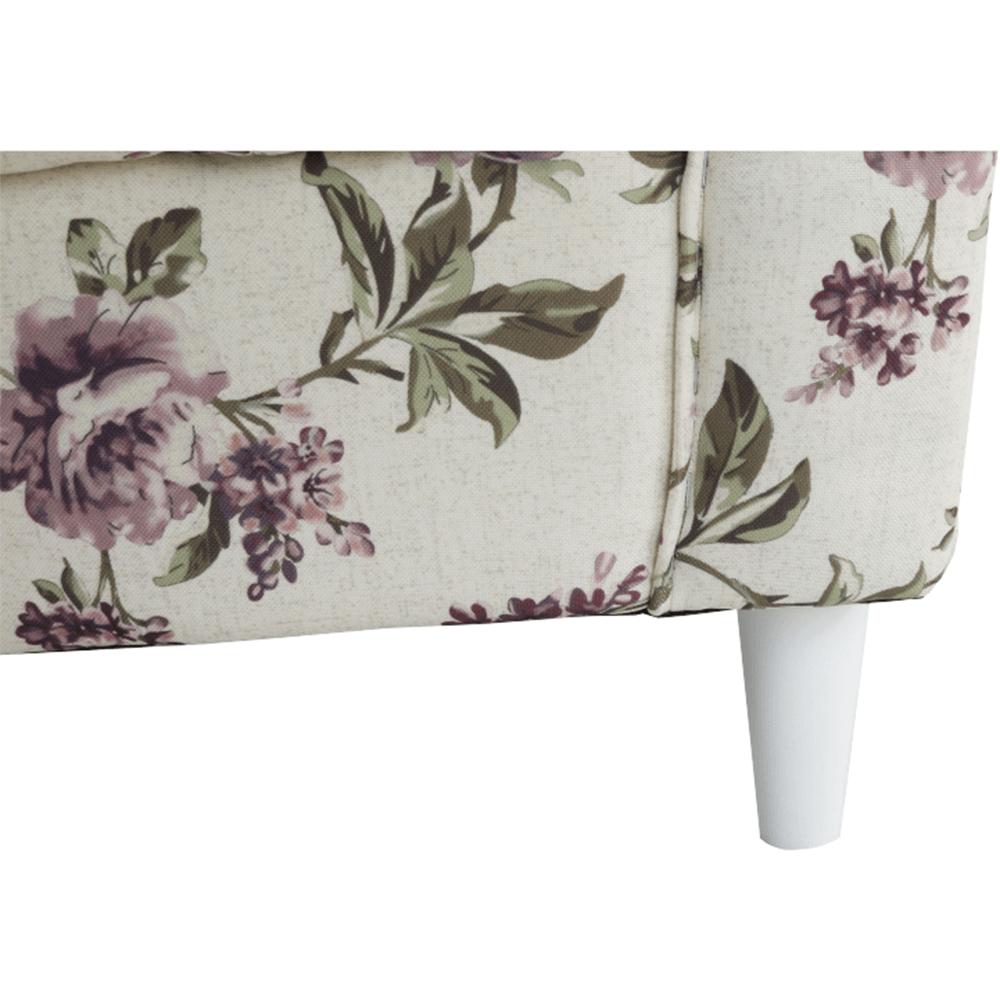 ASTRID fehér szövet fotel lábtartóval