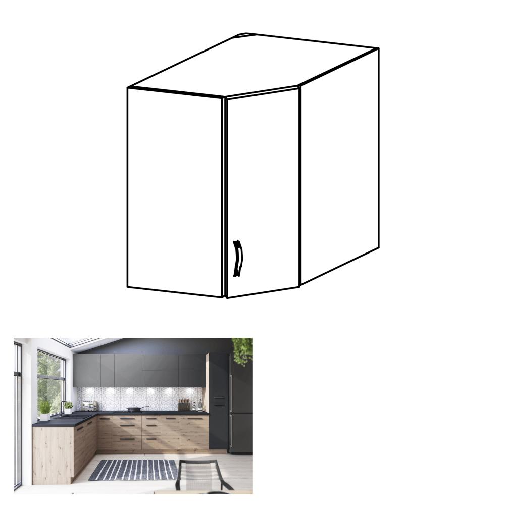 LANGEN barna mdf felső sarok konyhaszekrény 60cm