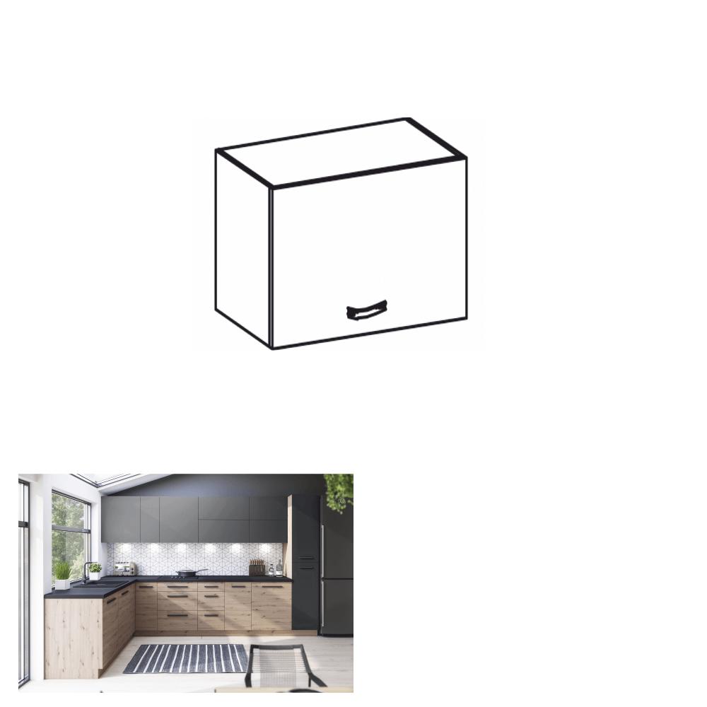 LANGEN szürke mdf felső konyhaszekrény 40cm