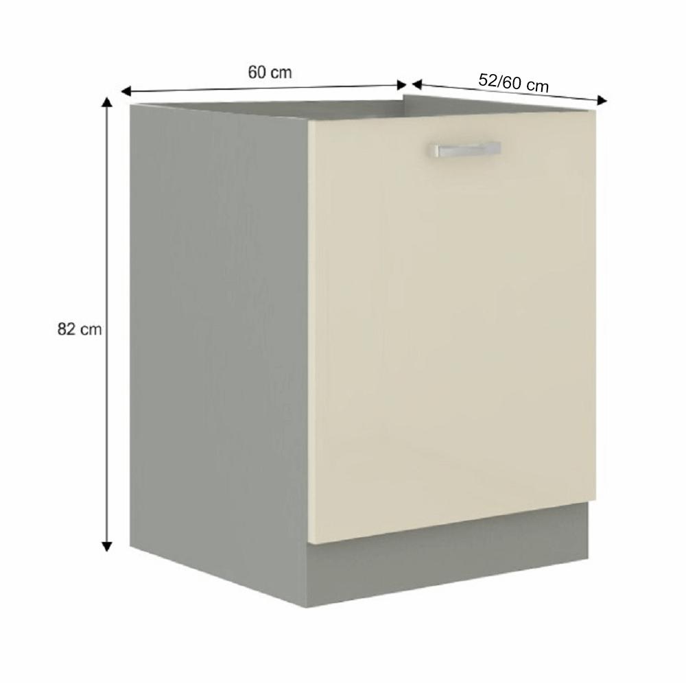PRADO bézs mdf alsó konyhaszekrény 60cm