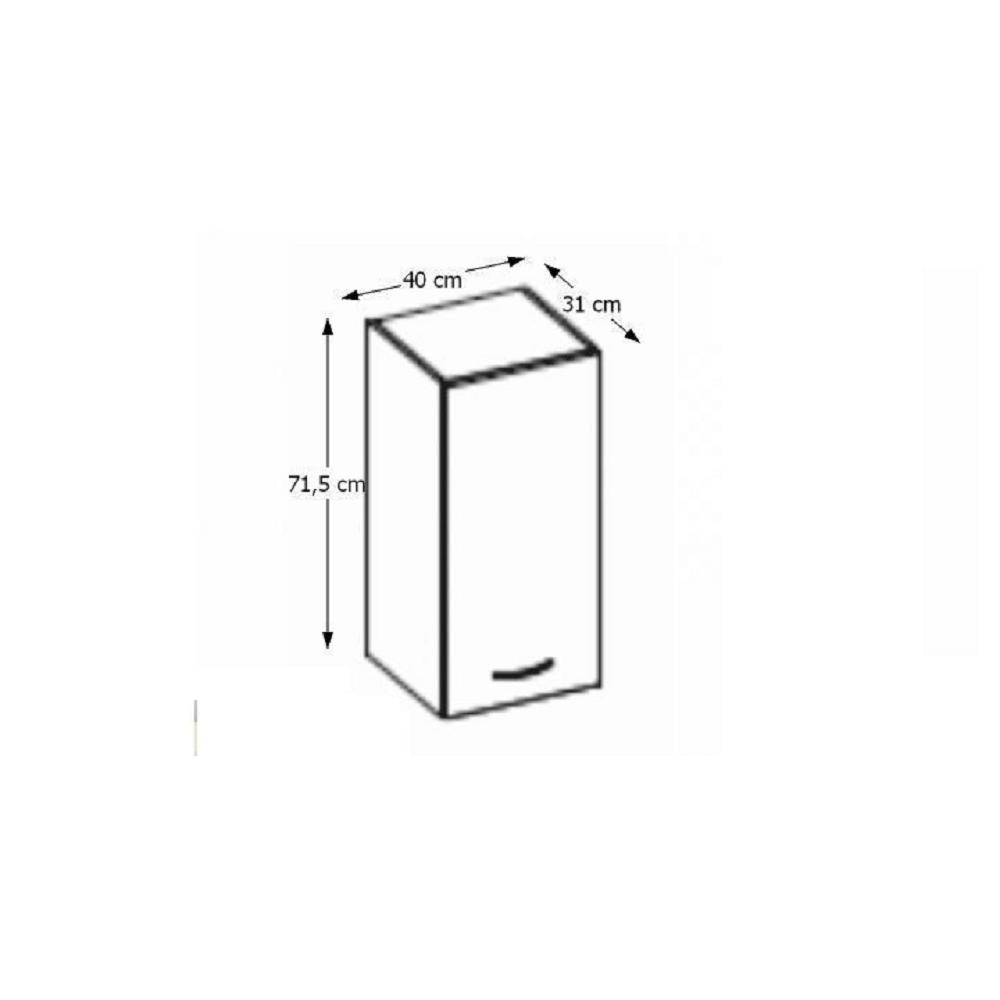 PRADO bézs mdf felső konyhaszekrény 40cm