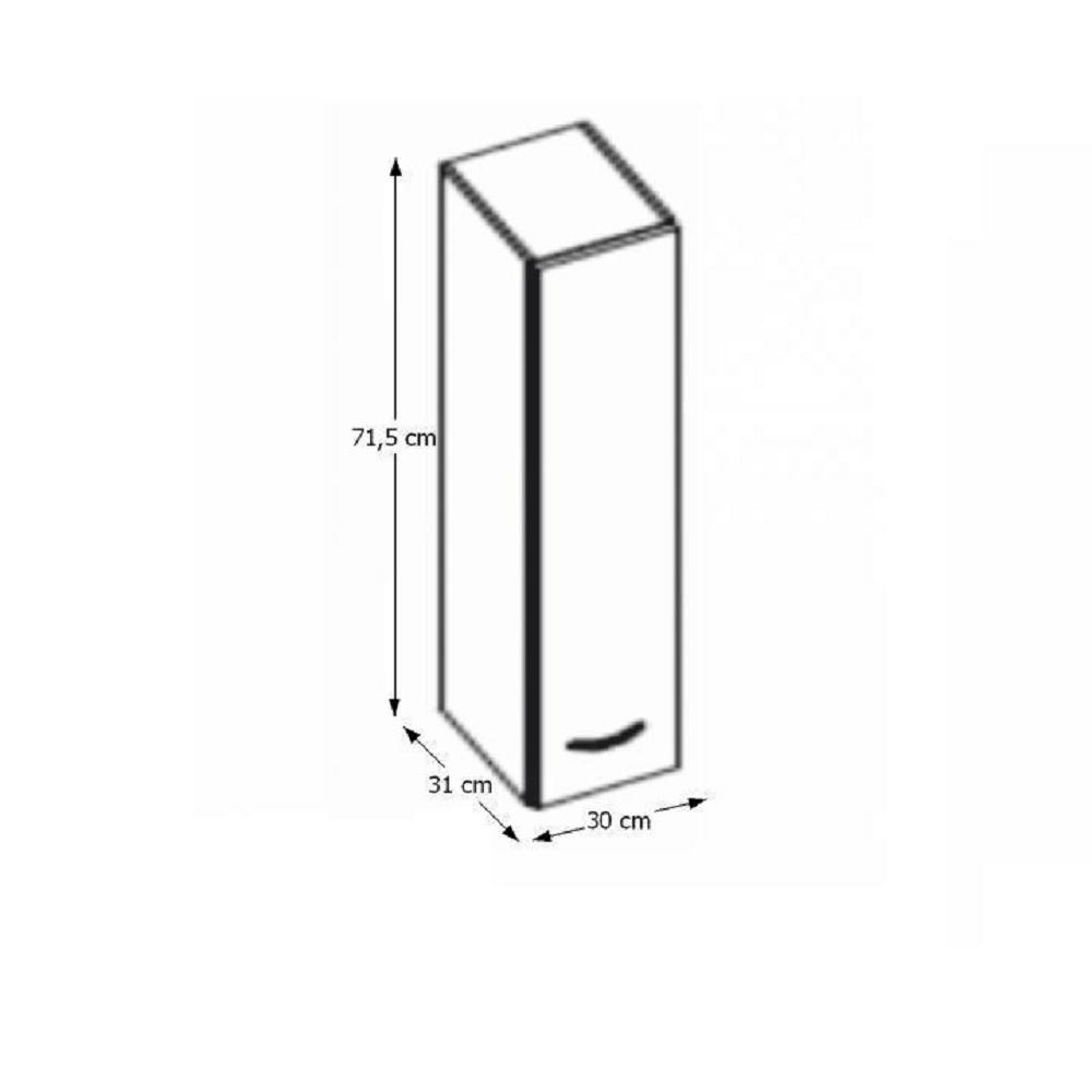 PRADO fehér mdf felső konyhaszekrény 30cm