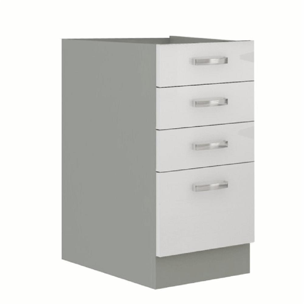PRADO fehér mdf fiókos alsó konyhaszekrény 40cm