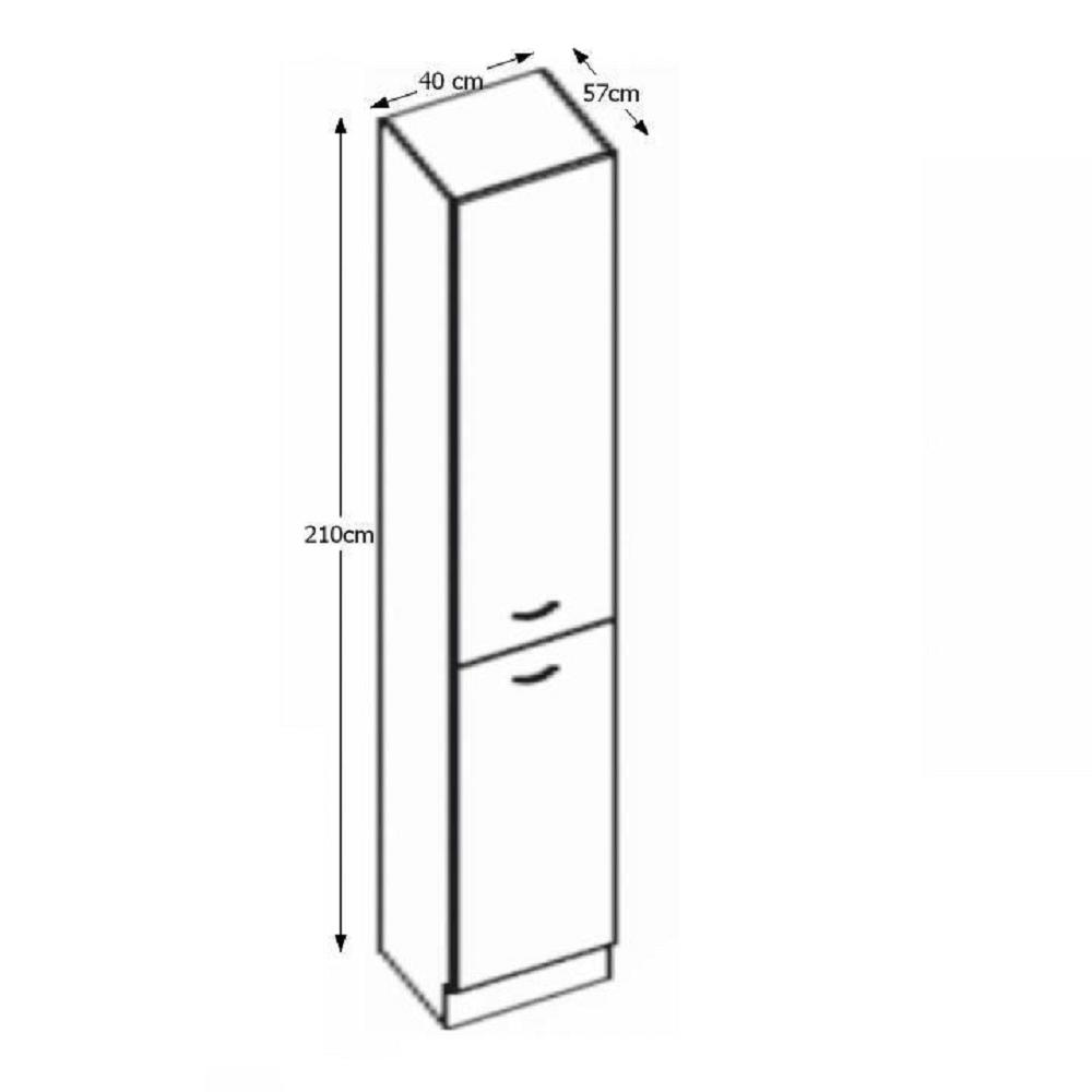 PRADO szürke mdf álló konyhaszekrény 40cm