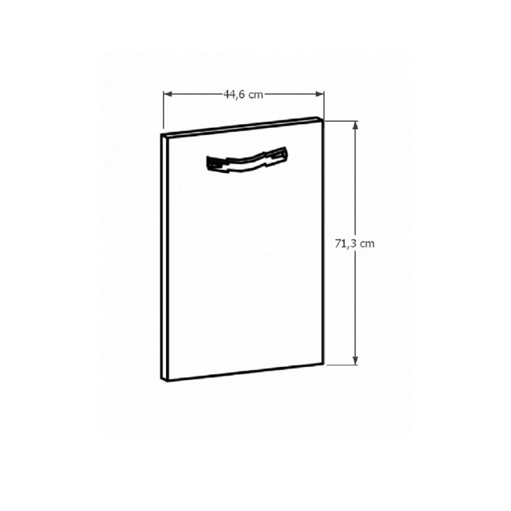SICILIA fehér mdf mosogatógép előlap fogantyúval 44,6cm