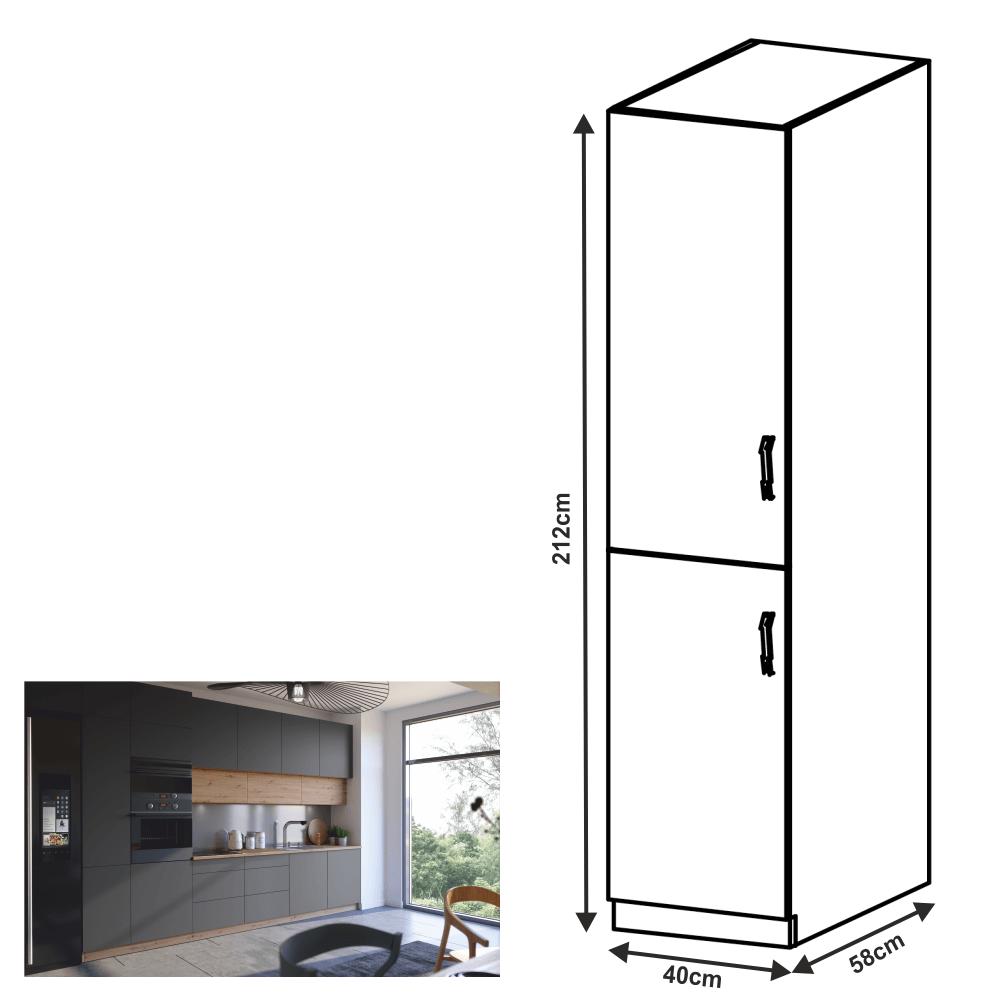 LANGEN szürke mdf magasszekrény balos 40cm