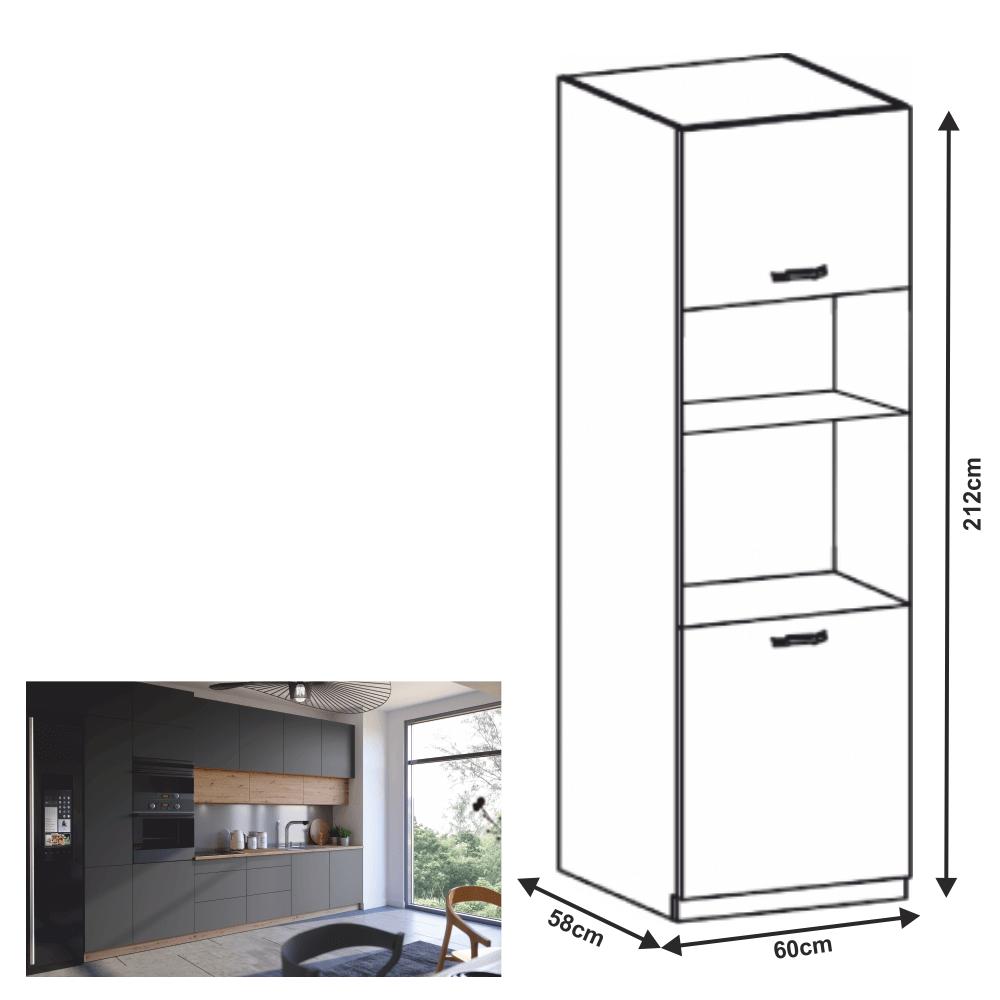 LANGEN A szürke mdf álló konyhaszekrény 60cm