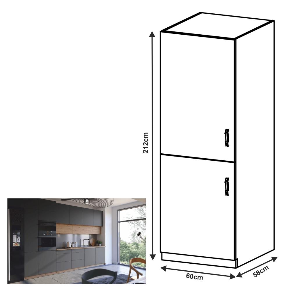 LANGEN szürke mdf magasszekrény balos 60cm