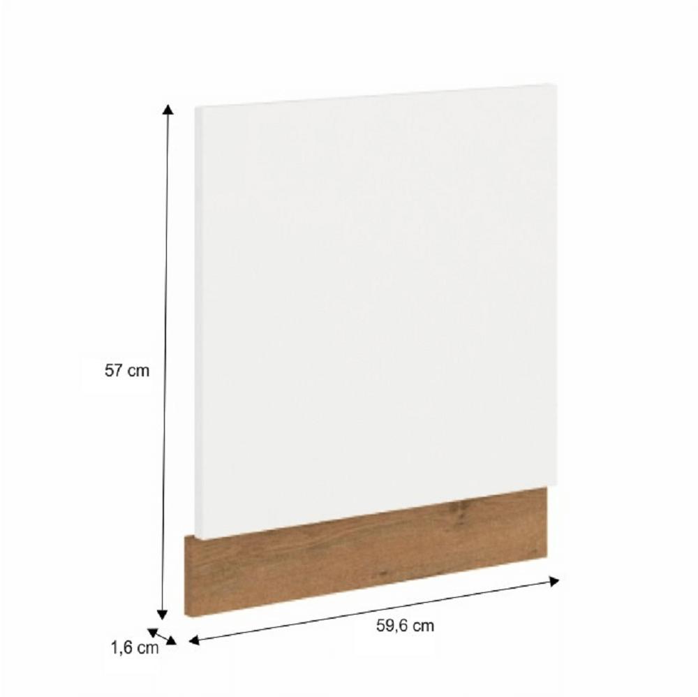 VEGA fehér mdf mosogatógép előlap 59,6cm