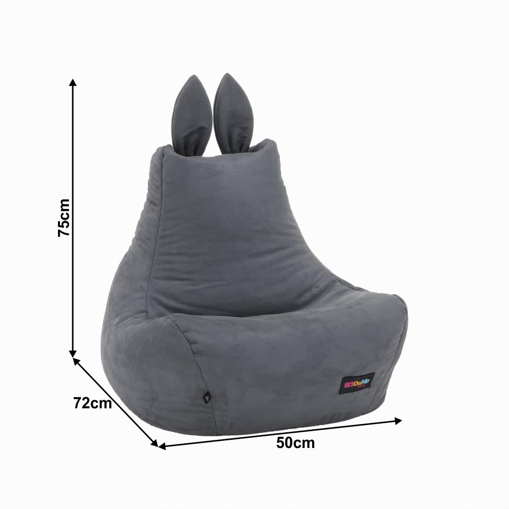 LAPIN szürke szövet babzsák