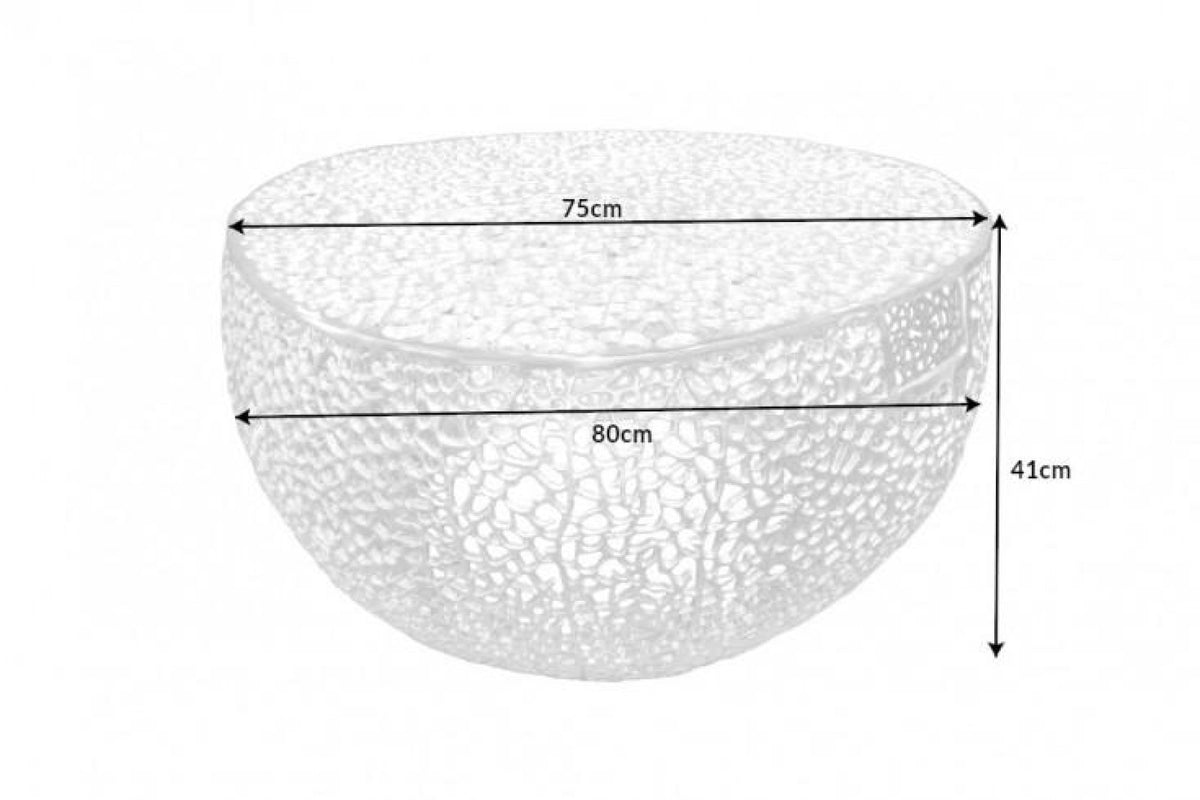 LEAF ezüst dohányzóasztal 80cm