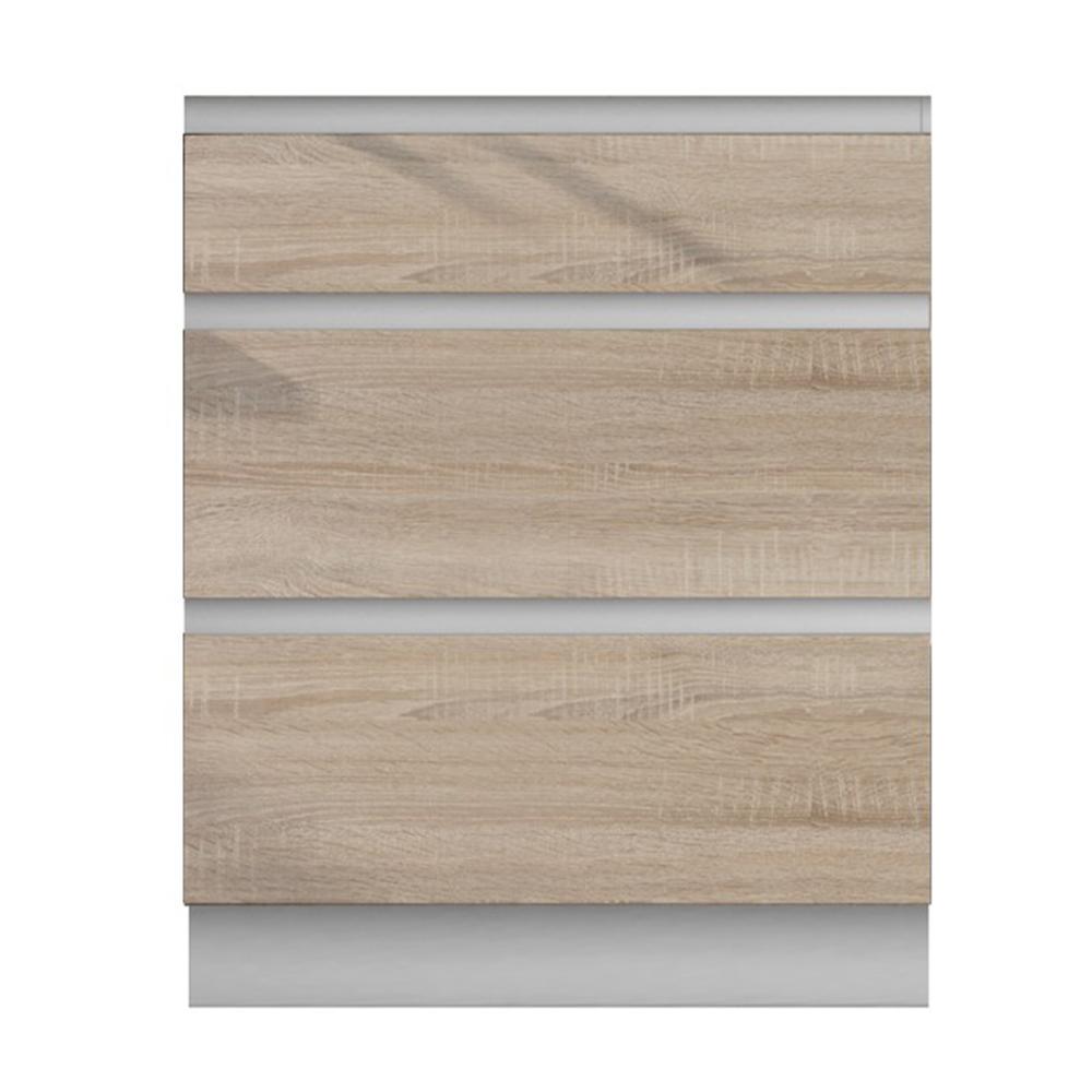 LINE barna mdf fiókos alsó konyhaszekrény 60cm
