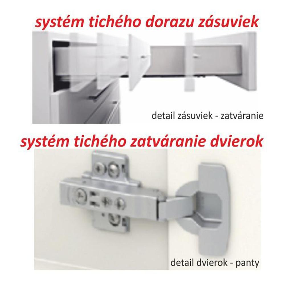 LINE fehér mdf alsó konyhaszekrény