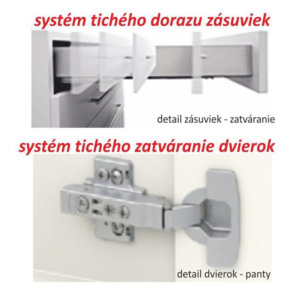 LINE II barna mdf alsó konyhaszekrény 80cm