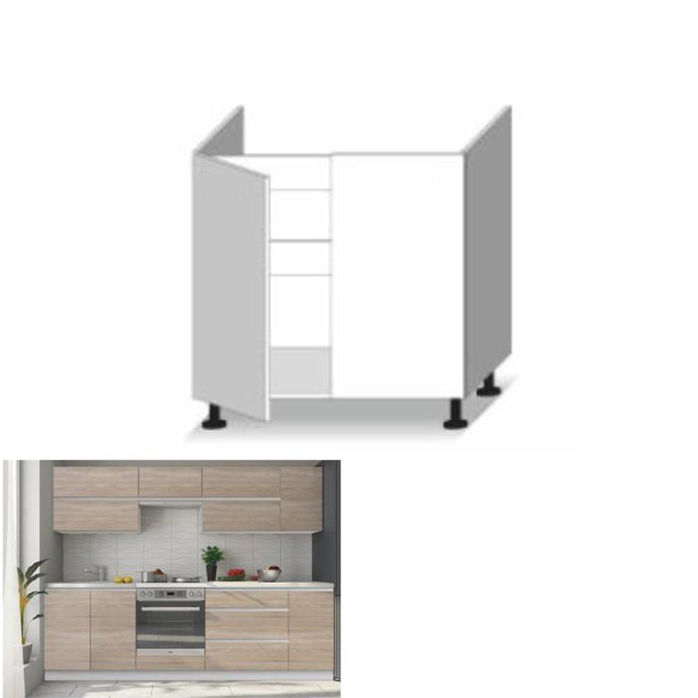 LINE II barna mdf alsó konyhaszekrény 80cm
