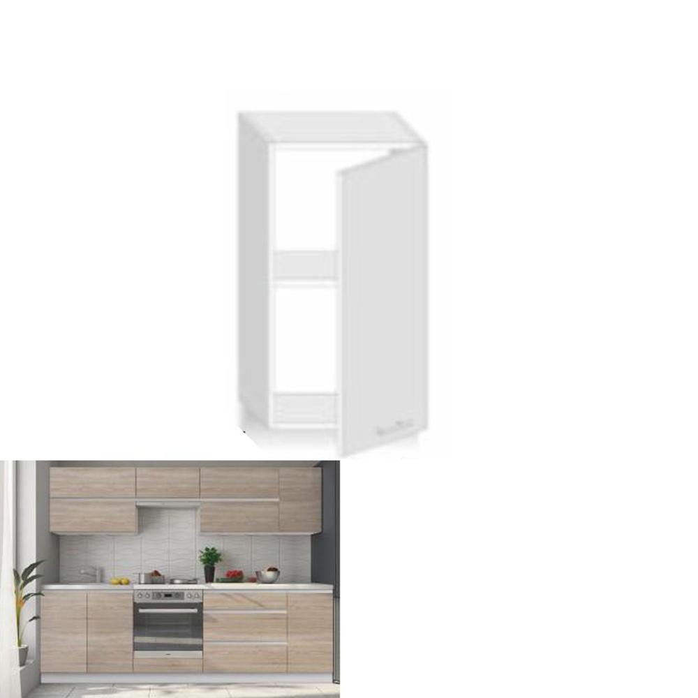 LINE barna mdf felső konyhaszekrény jobbos 30cm