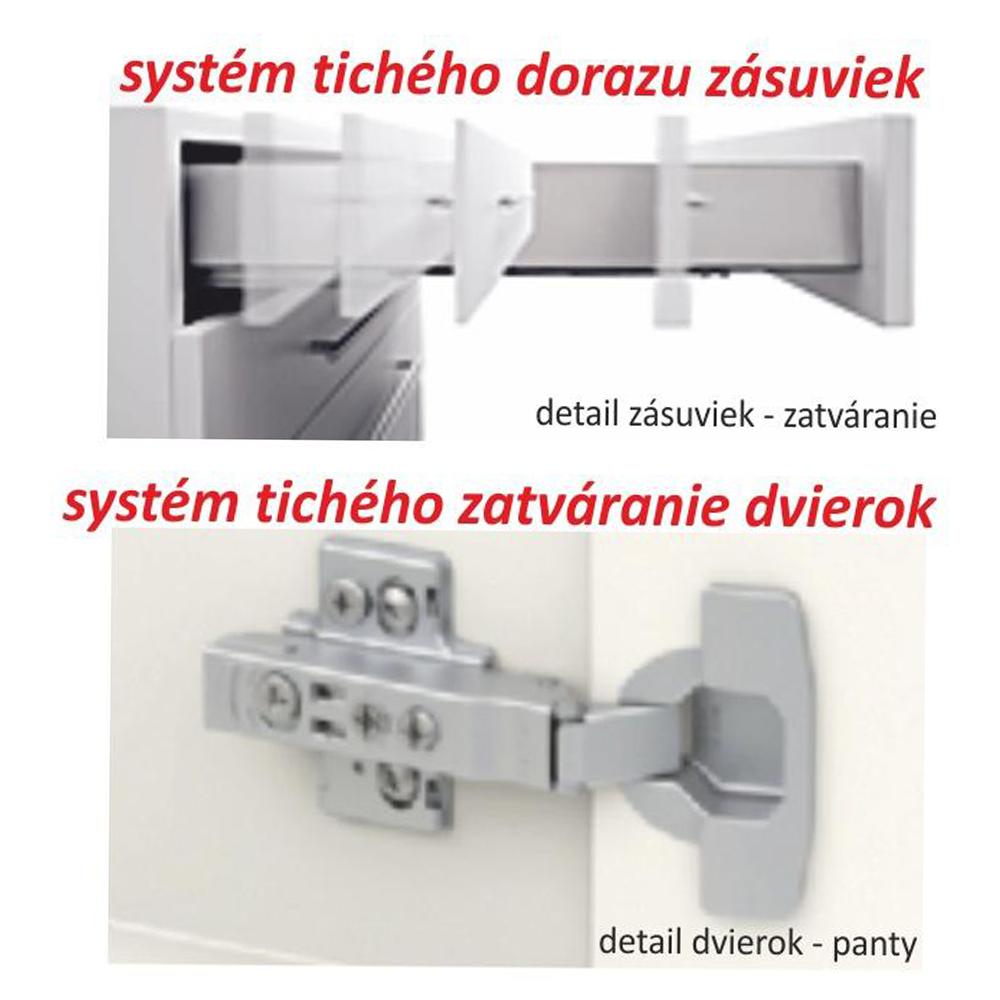 LINE barna mdf felső konyhaszekrény jobbos 40cm