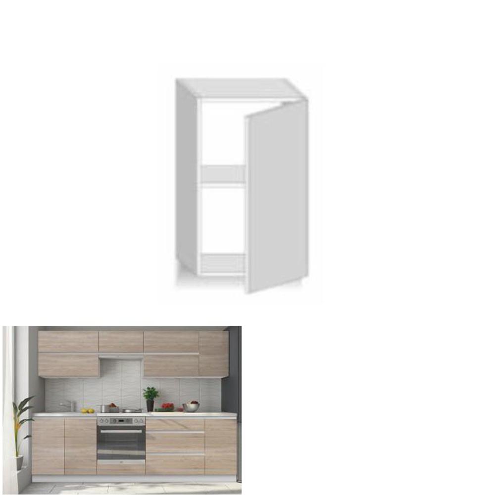 LINE barna mdf felső konyhaszekrény jobbos 40cm